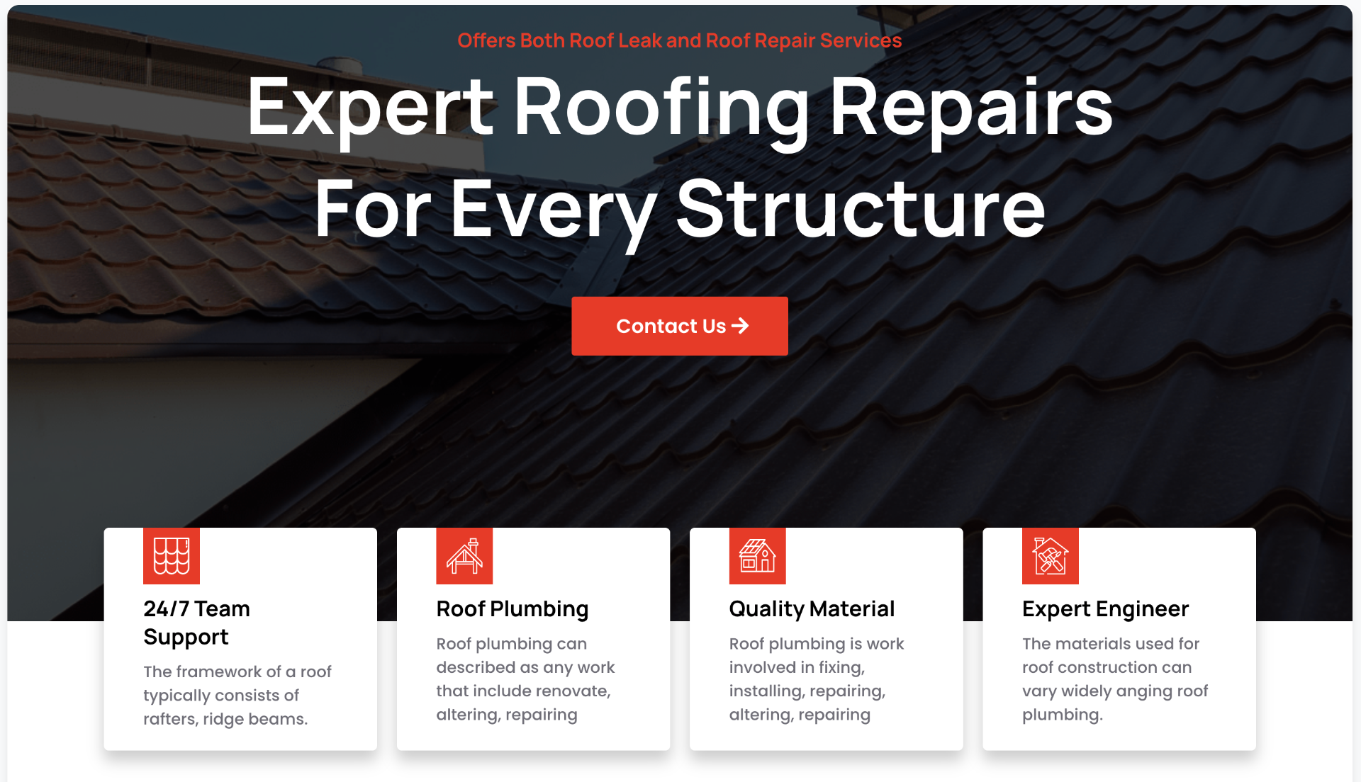 Summit Roofing website mockup
